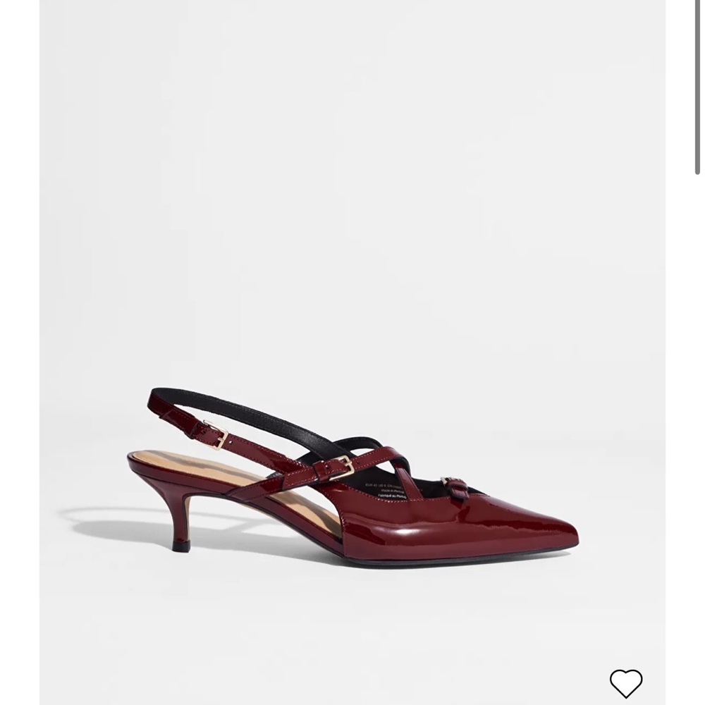 & Other Stories Burgundy Slingback Heels - Size 9 US